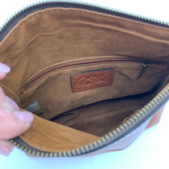 Patricia Nash Valerie fold over Leather Clutch with Wrist Strap - Picture 5 of 14